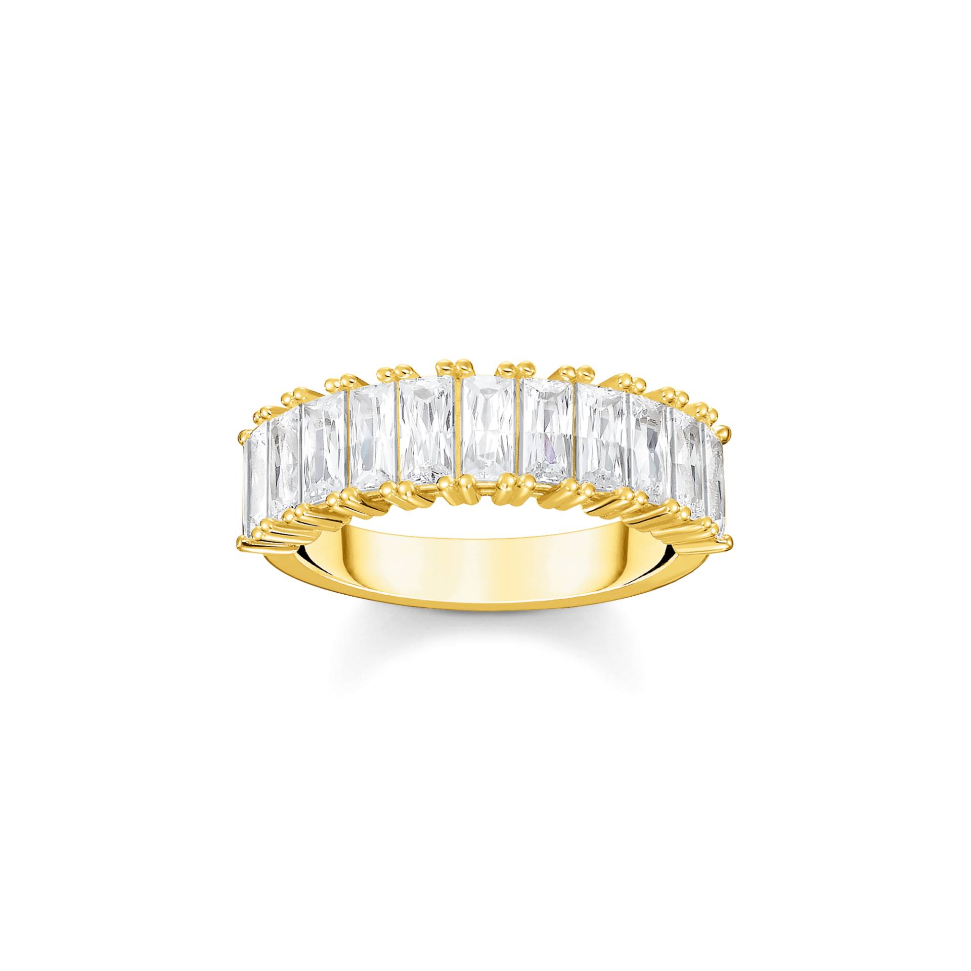 Thomas Sabo Ring mit weißen Steinen Pavé vergoldet weiß TR2366-414-14-48 von Thomas Sabo