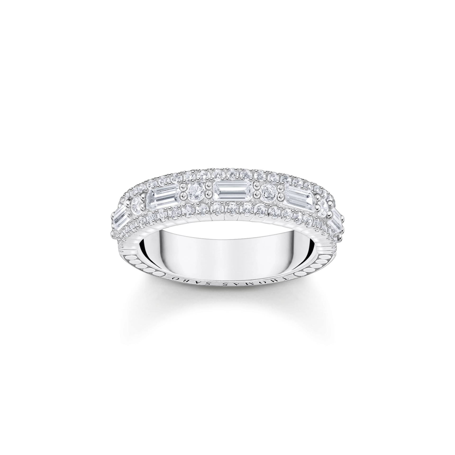 Thomas Sabo Ring mit weißen Steinen Silber weiß TR2466-051-14-52 von Thomas Sabo