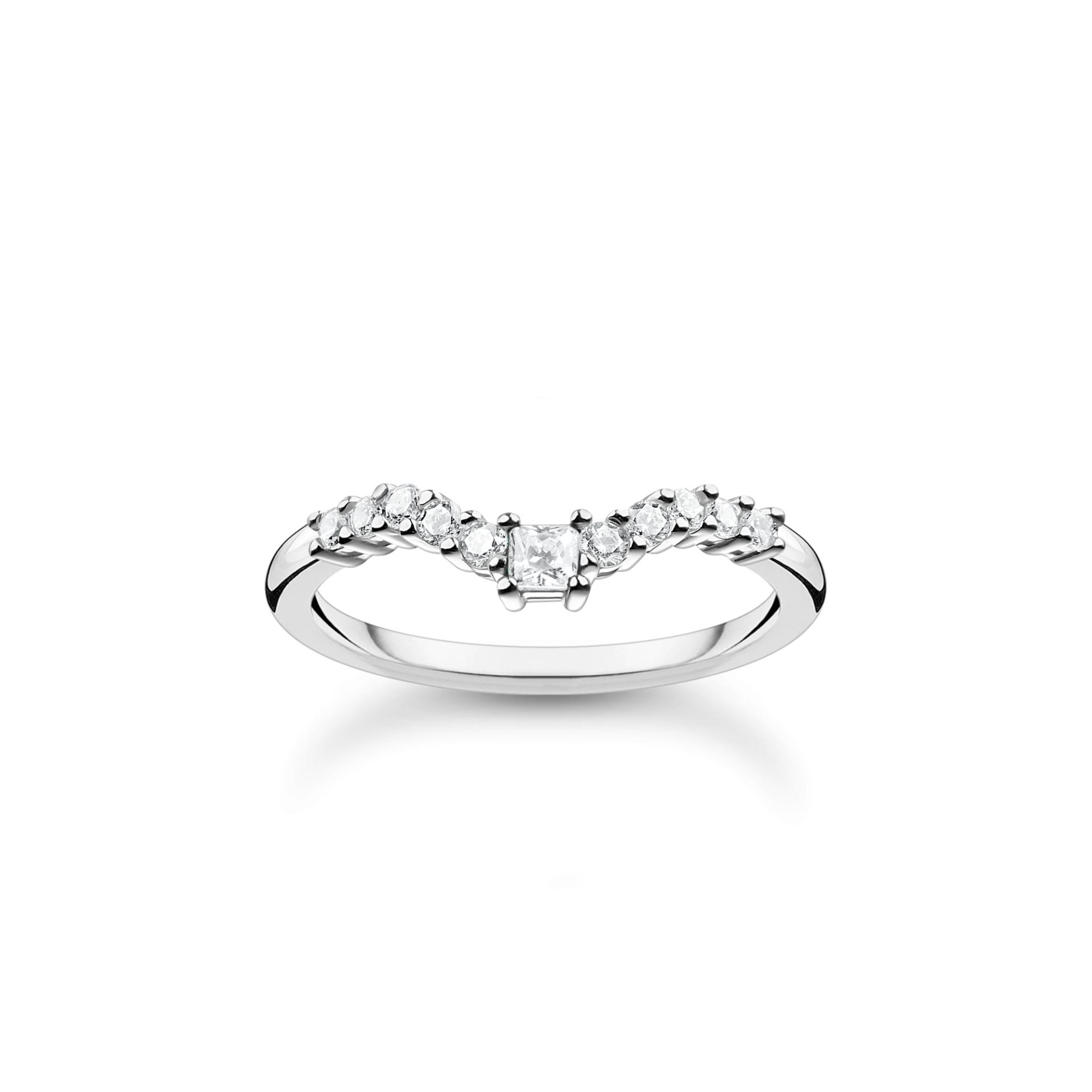 Thomas Sabo Ring mit weißen Steinen silber weiß TR2398-051-14-60 von Thomas Sabo