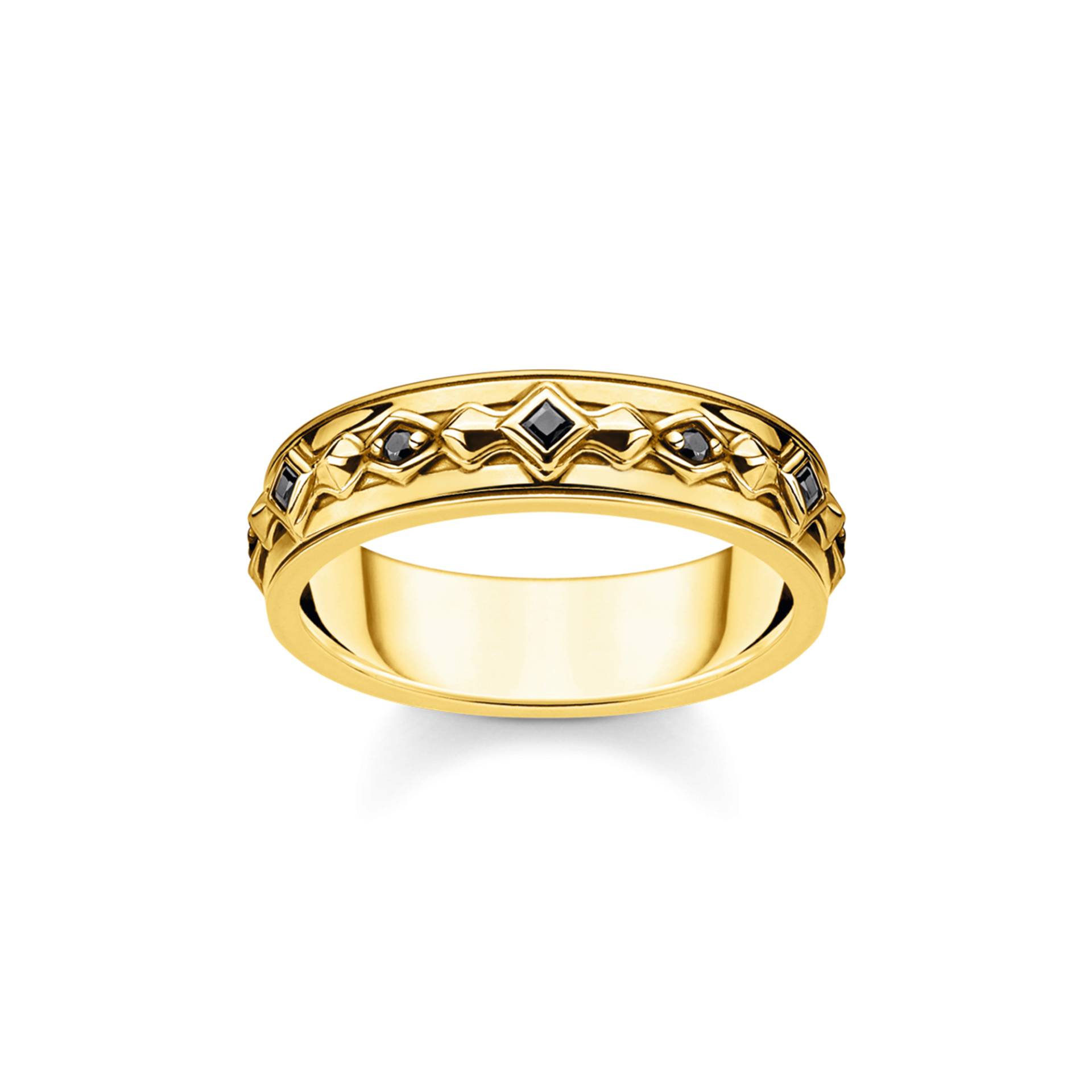 Thomas Sabo Ring schwarze Steine gold schwarz TR2306-414-11-60 von Thomas Sabo