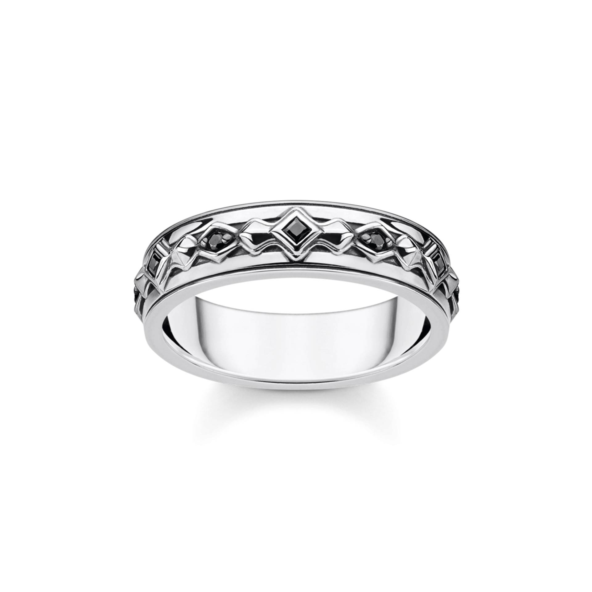 Thomas Sabo Ring schwarze Steine silber schwarz TR2306-643-11-54 von Thomas Sabo