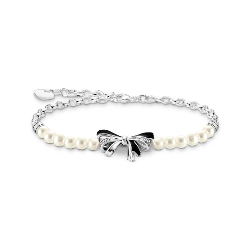 Thomas Sabo Schleifen-Armband mit Perlen Lovely Romance Silber schwarz A2171-167-11-L19V von Thomas Sabo