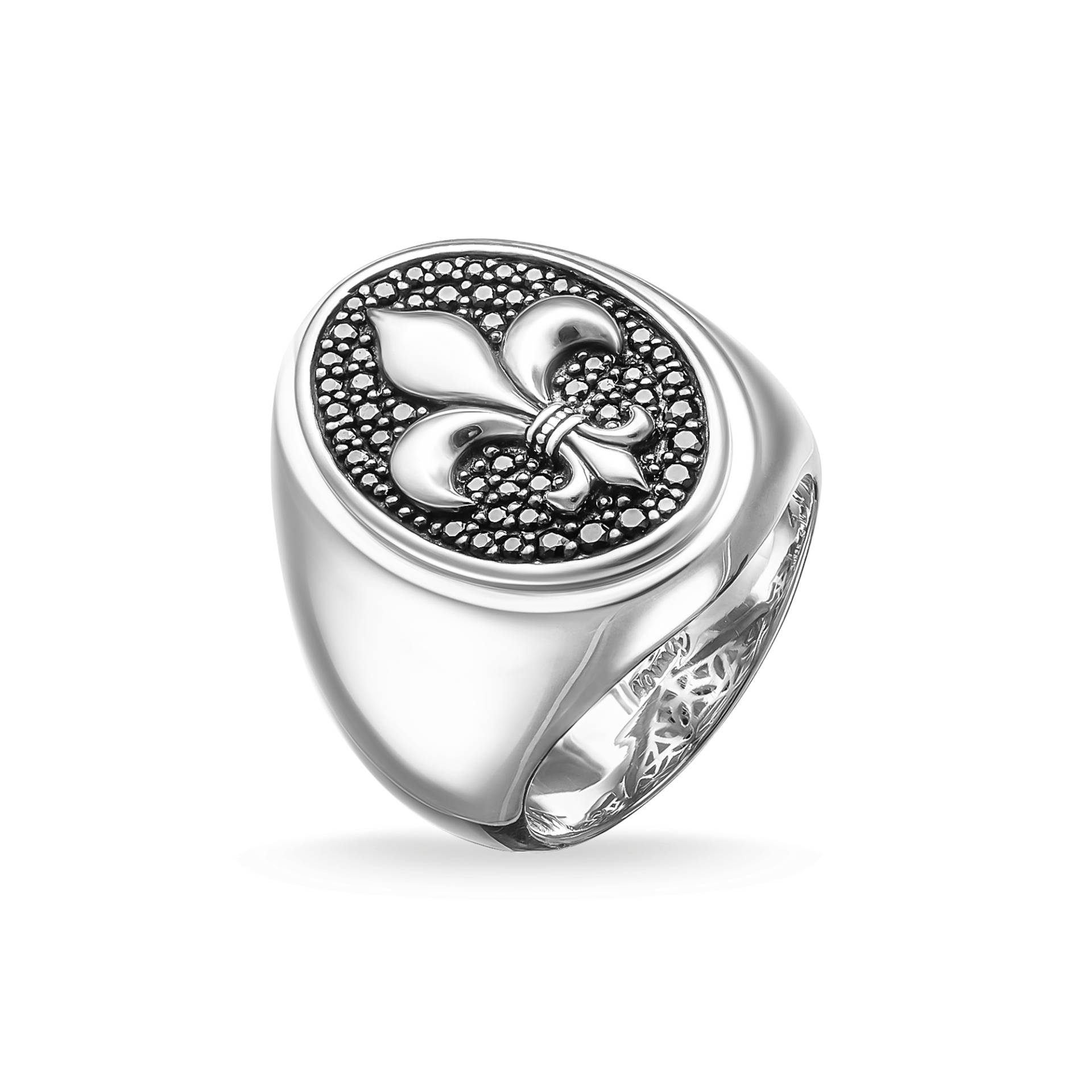Thomas Sabo Siegelring Bourbonische Lilie schwarz TR1803-051-11-54 Thomas Sabo Siegelring Bourbonische Lilie schwarz TR1803-051-11-54 von Thomas Sabo