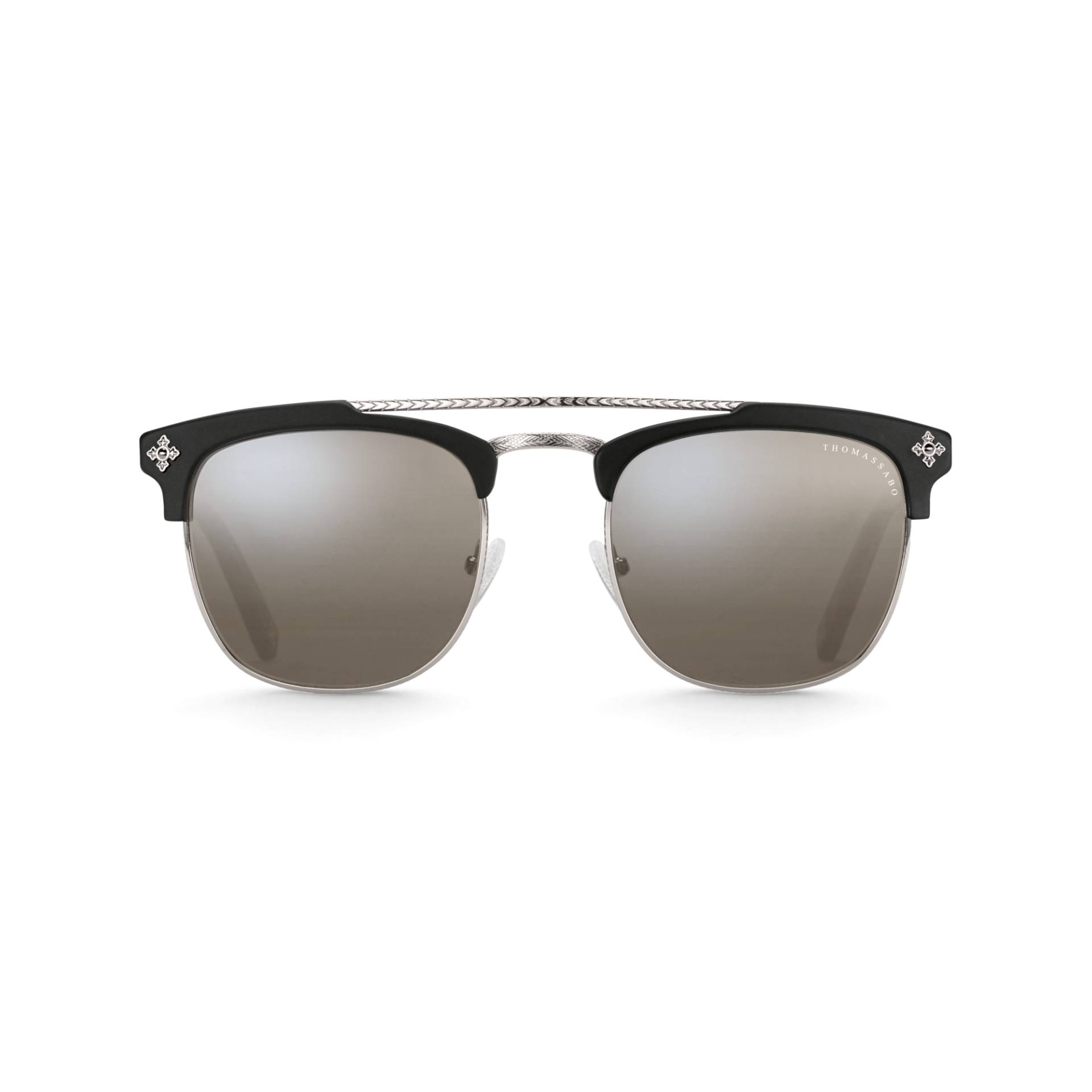 Thomas Sabo Sonnenbrille James Trapez Kreuz Verspiegelt grau/ schwarz E0008-127-012-A Thomas Sabo Sonnenbrille James Trapez Kreuz Verspiegelt grau/ schwarz E0008-127-012-A von Thomas Sabo