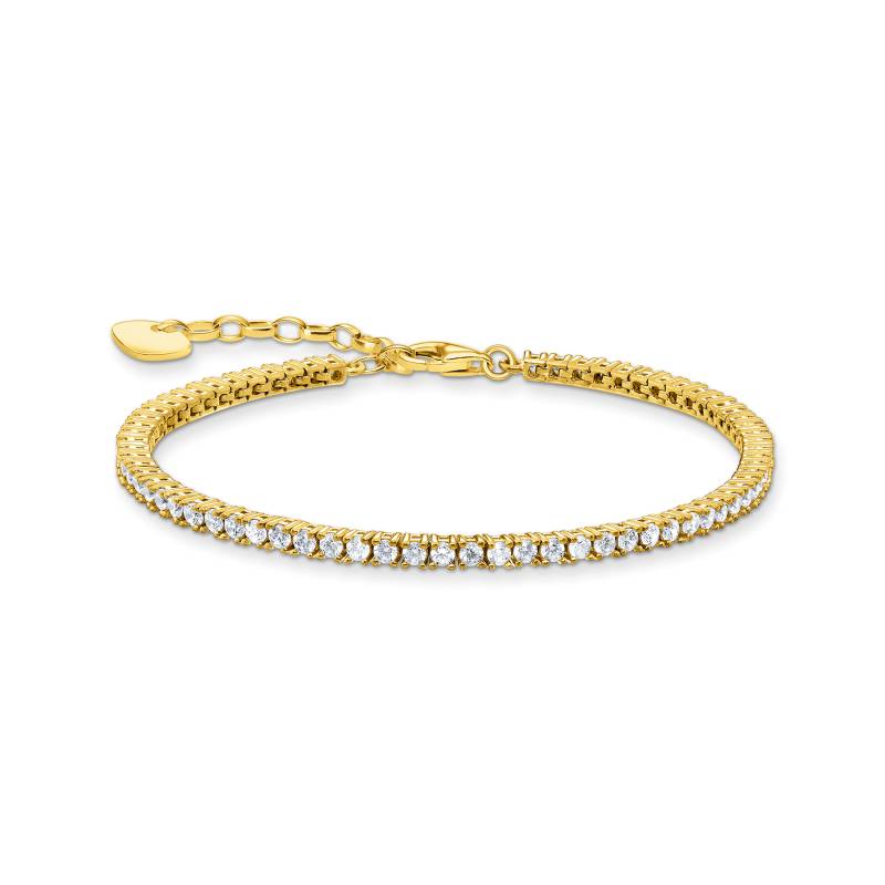 Thomas Sabo Tennisarmband mit weißen Steinen vergoldet weiß A2021-414-14-L19V von Thomas Sabo