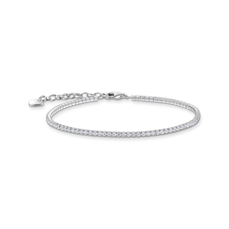 Thomas Sabo Tennisarmband mit kleinen, weißen Steinen Silber weiß A2168-051-14-L19V von Thomas Sabo