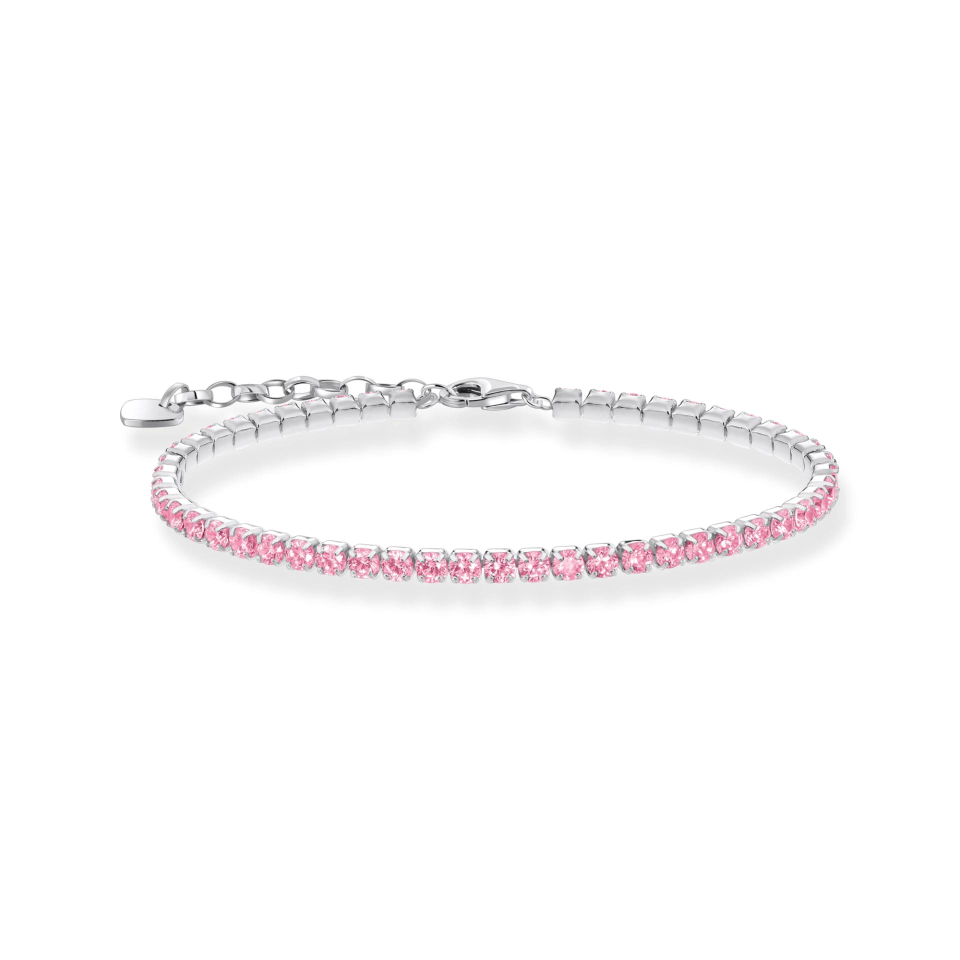 Thomas Sabo Tennisarmband mit pinkfarbenen Steinen Silber pink A2167-051-9-L19V von Thomas Sabo