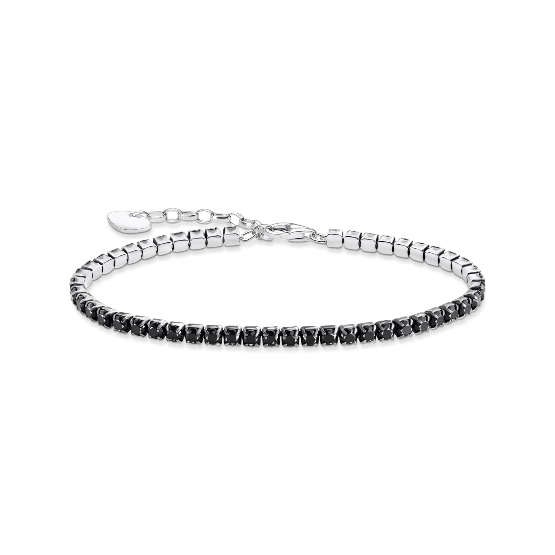 Thomas Sabo Tennisarmband mit schwarzen Steinen Silber schwarz A2167-643-11-L21V von Thomas Sabo