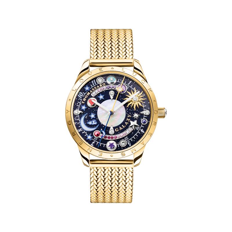 Thomas Sabo Uhr Cosmic Amulet mit Zifferblatt in Dunkelblau gelbgoldfarben gelbgoldfarben WA0403-264-207-33 MM von Thomas Sabo