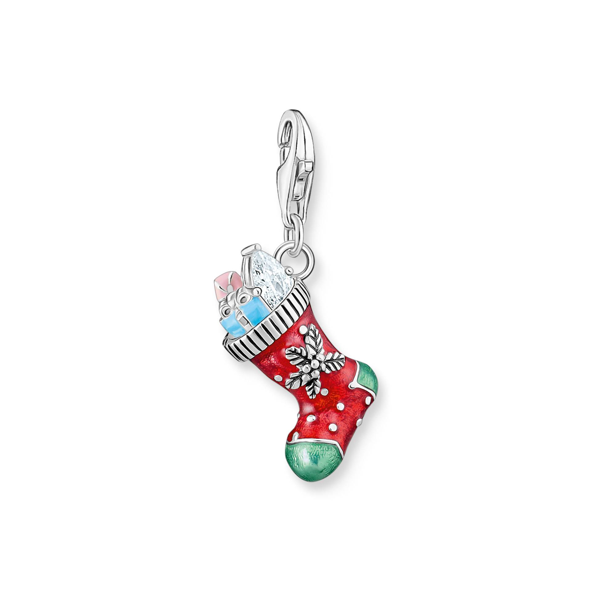 Thomas Sabo Charm-Anhänger Weihnachtssocken Silber mehrfarbig 2199-691-7 von Thomas Sabo