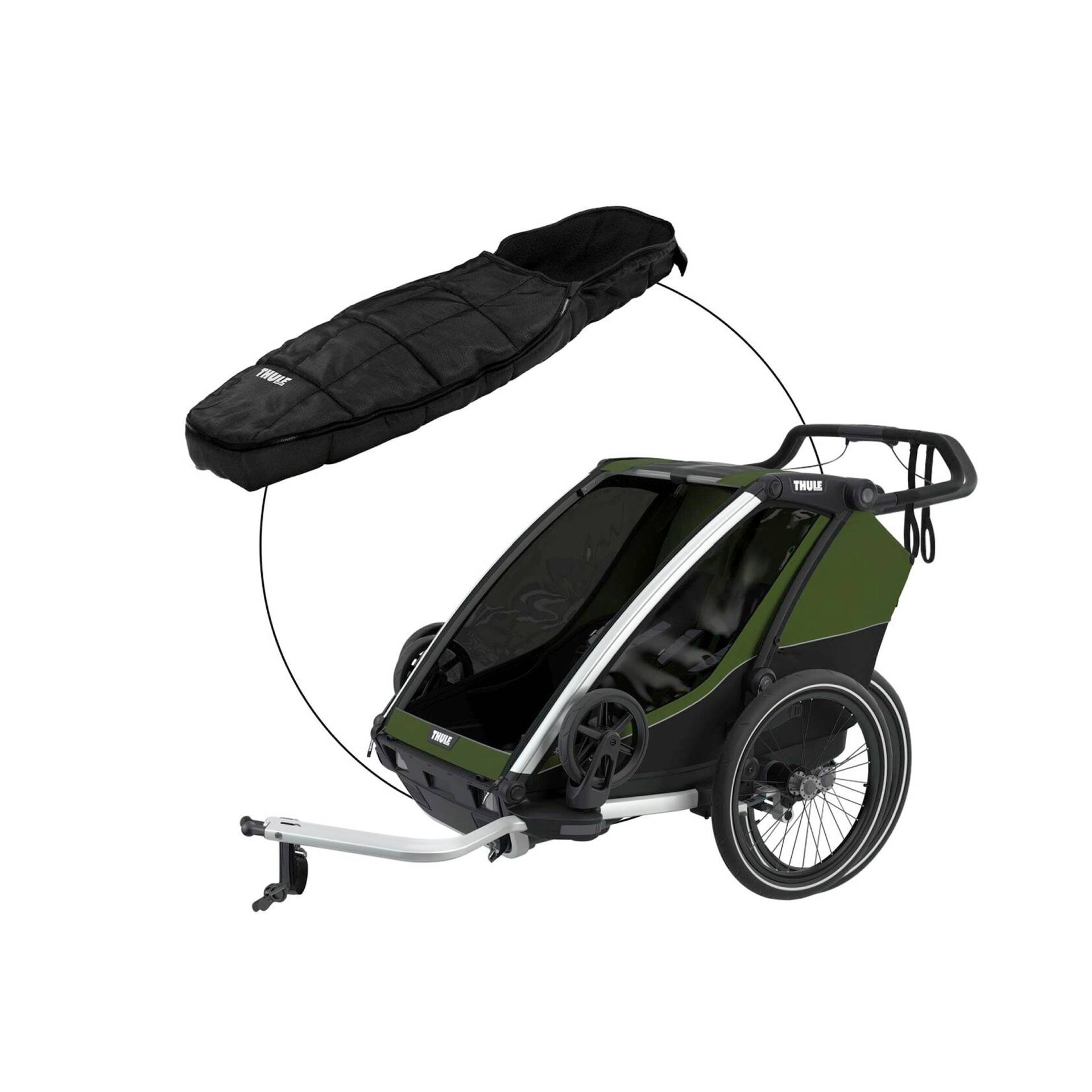 Fahrradanhänger Chariot Cab 2 inkl. Fußsack Sport Bundle von Thule