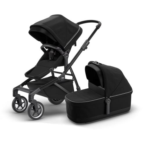 Thule Kinderwagen (Buggy) SLEEK inkl. Bassinet - midnight black/black von Thule