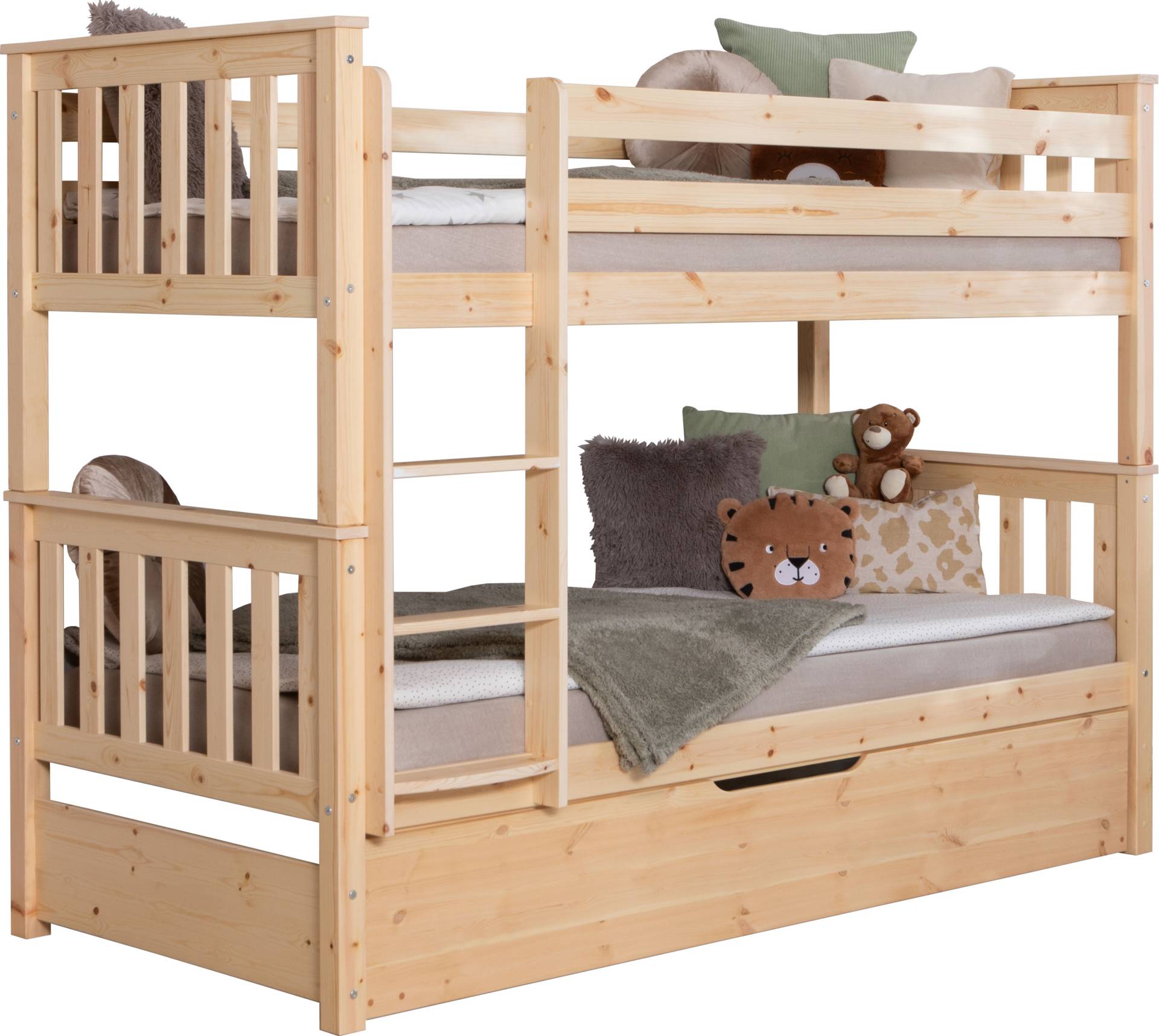 Ticaa Etagenbett »Sammy, umbaubar zu 2 Einzelbetten, edles Design im Landhausstil«, (90x200cm), inklusive Schubkasten, 2x Rollrost, zertifiziertes Massivholz Kiefer Ticaa Etagenbett »Sammy, umbaubar zu 2 Einzelbetten, edles Design im Landhausstil«, (90x200cm), inklusive Schubkasten, 2x Rollrost, zertifiziertes Massivholz Kiefer von TICAA