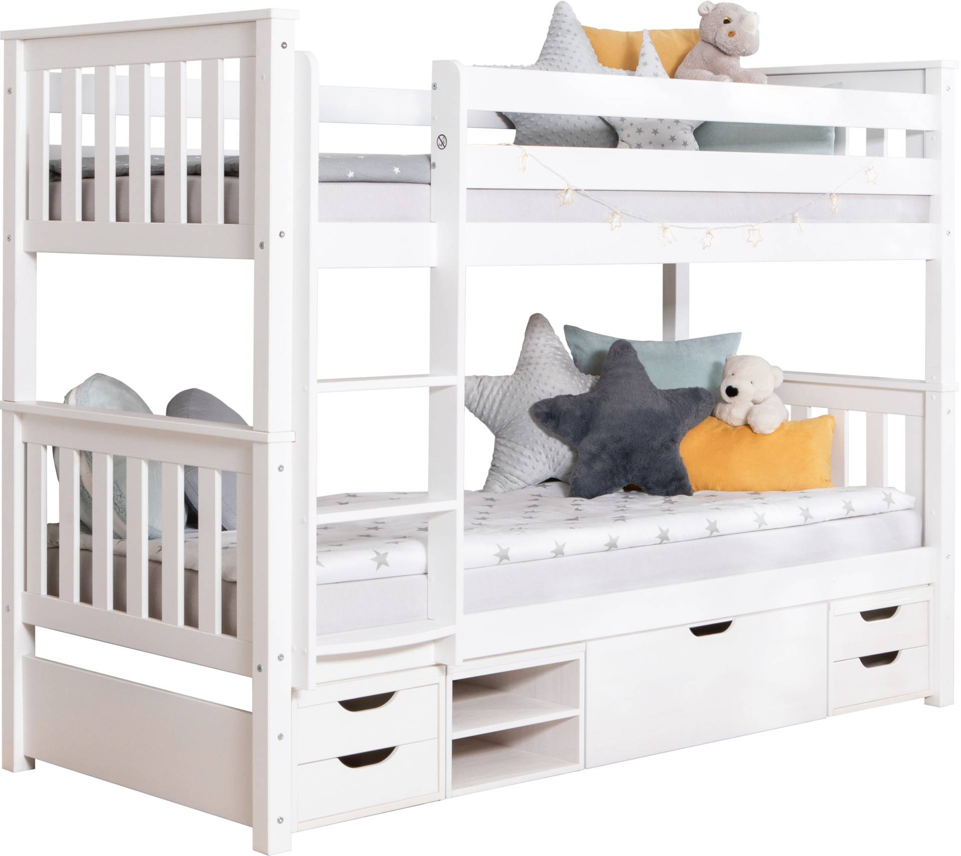 Ticaa Etagenbett »Sammy«, mit Rollrost und Schubkästen »Marlies«, Kiefer Ticaa Etagenbett »Sammy«, mit Rollrost und Schubkästen »Marlies«, Kiefer von TICAA