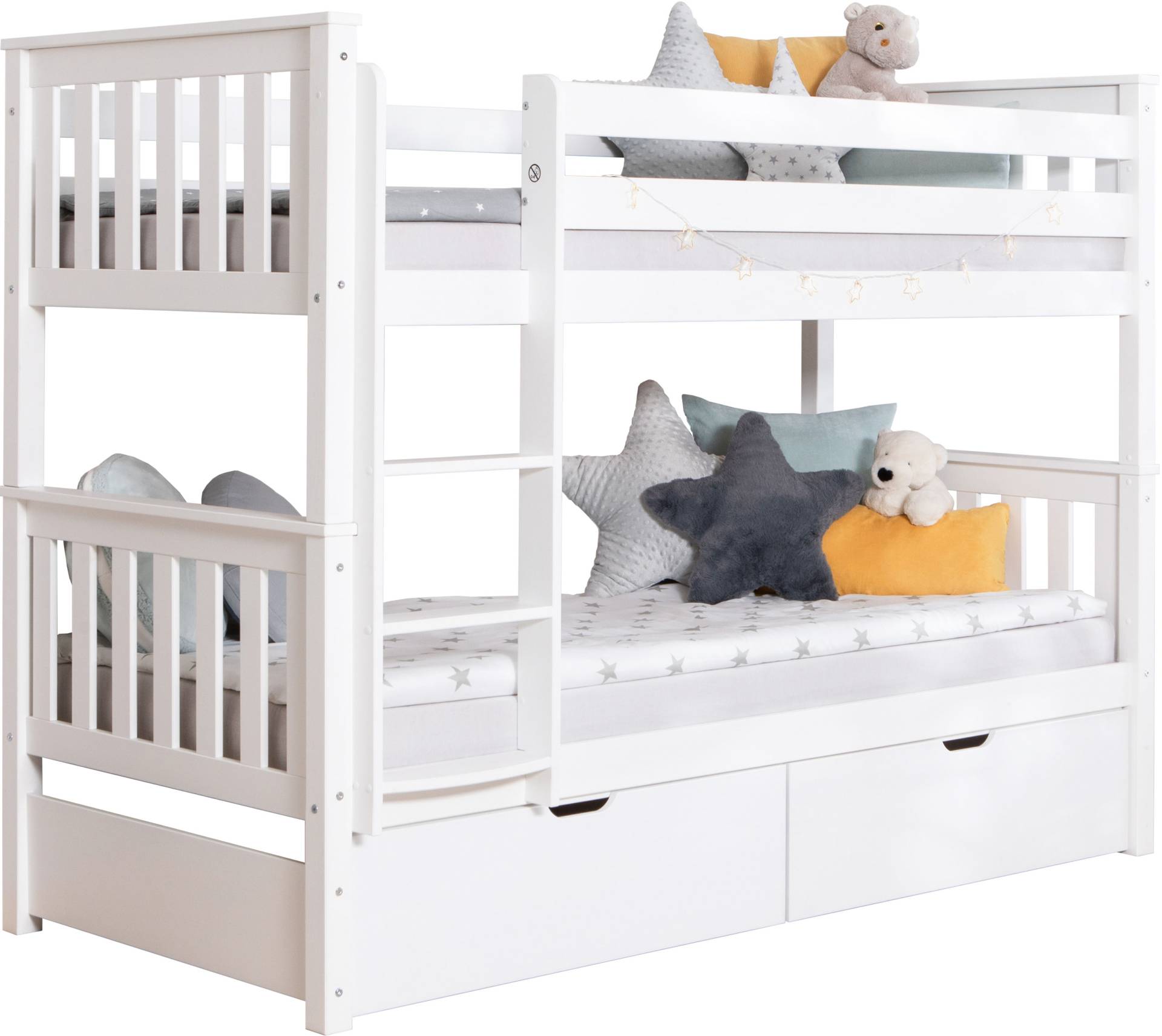 Ticaa Etagenbett »Sammy«, mit Rollrost und Schubkästen »Melanie«, Kiefer Ticaa Etagenbett »Sammy«, mit Rollrost und Schubkästen »Melanie«, Kiefer von TICAA