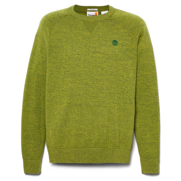 Timberland - Cotton Raglan Sleeve Crewneck Sweater - Pullover Gr L;M;S;XL;XXL grau;oliv von Timberland