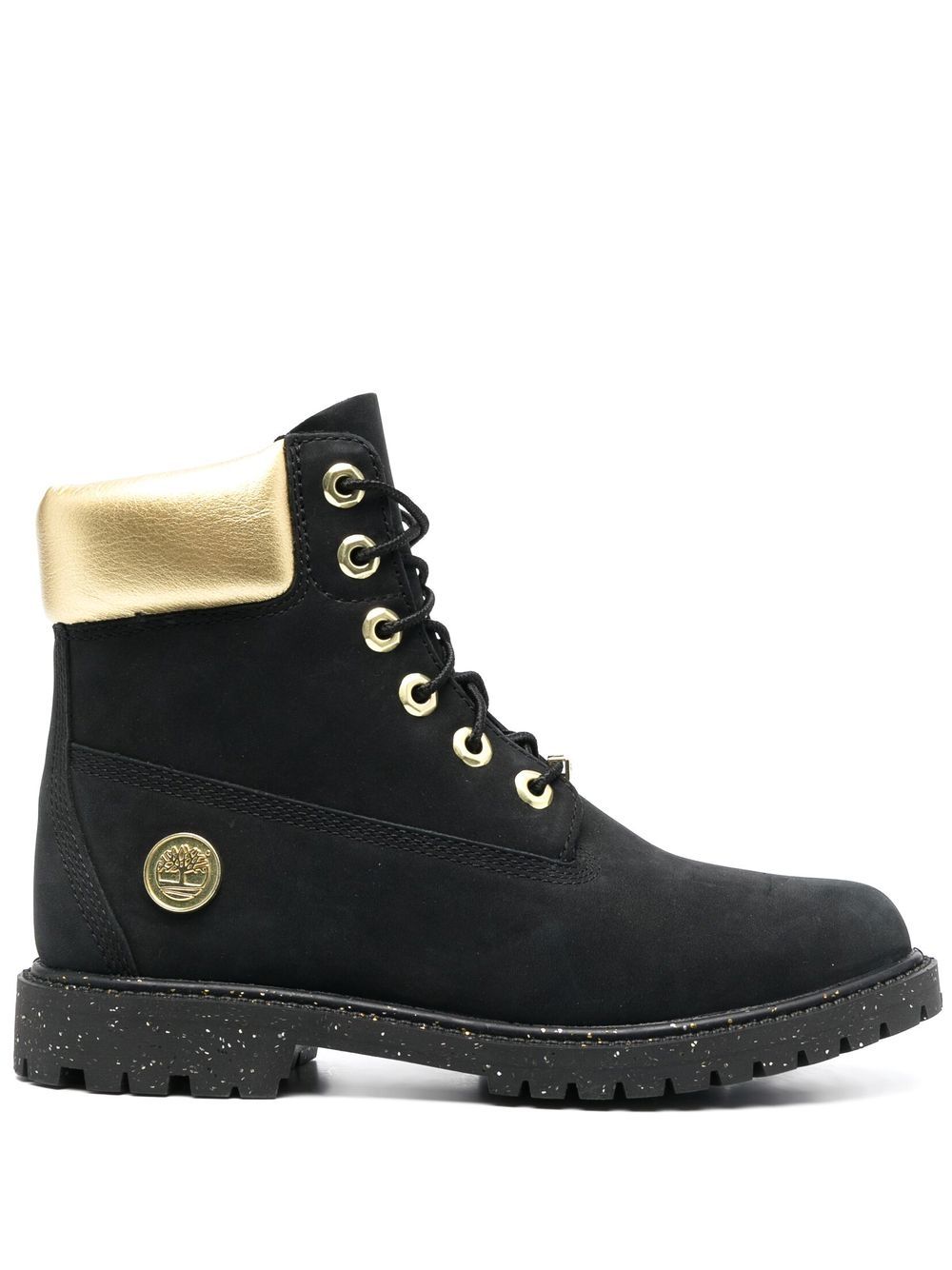 Timberland Heritage metallic-panel boots - Black von Timberland