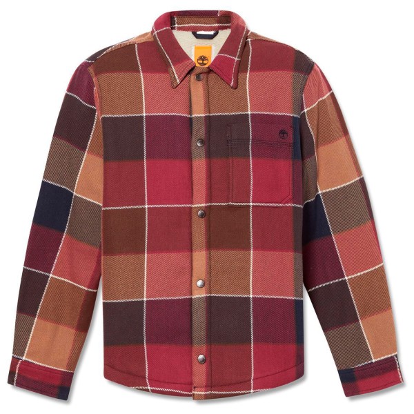 Timberland - Sherpa Lined Plaid Overshirt - Freizeitjacke Gr S rot von Timberland