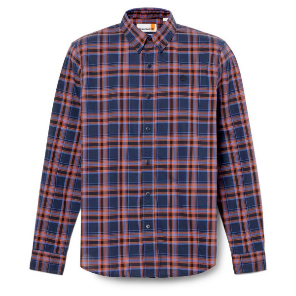 Timberland - Stretch Poplin Check Shirt - Hemd Gr L;M;S;XL;XXL braun;lila von Timberland