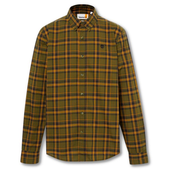 Timberland - Stretch Poplin Check Shirt - Hemd Gr L braun von Timberland