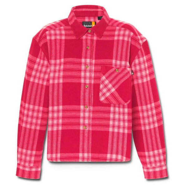 Timberland - Women's Midweight Flannel Pocket Shirt - Hemd Gr L rosa von Timberland