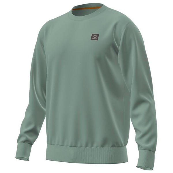 Timberland - Woven Badge Loopback Crew Neck - Pullover Gr M türkis von Timberland