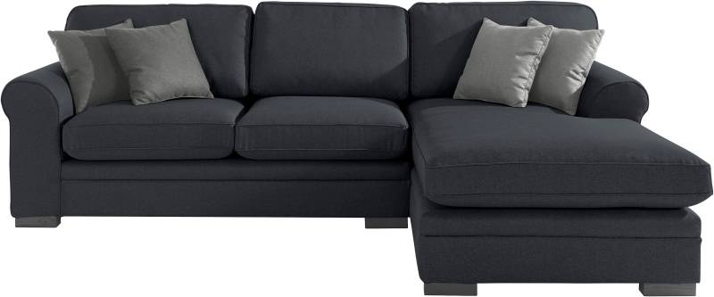 Home affaire Ecksofa »Broughton L-Form«, weicher Sitzkomfort, incl. 4 Zierkissen, Keder von home affaire