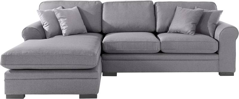 Home affaire Ecksofa »Broughton L-Form«, weicher Sitzkomfort, incl. 4 Zierkissen, Keder von home affaire