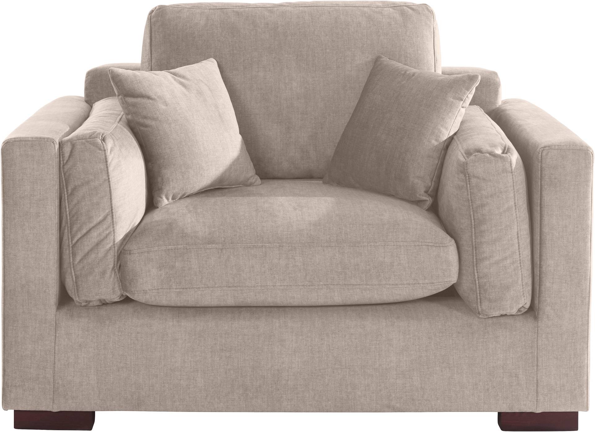 Home affaire Loveseat »Fresh Pond Sessel«, weicher Sitzkomfort, incl. Zierkissen, B/T/H: 140/96/95 cm von home affaire