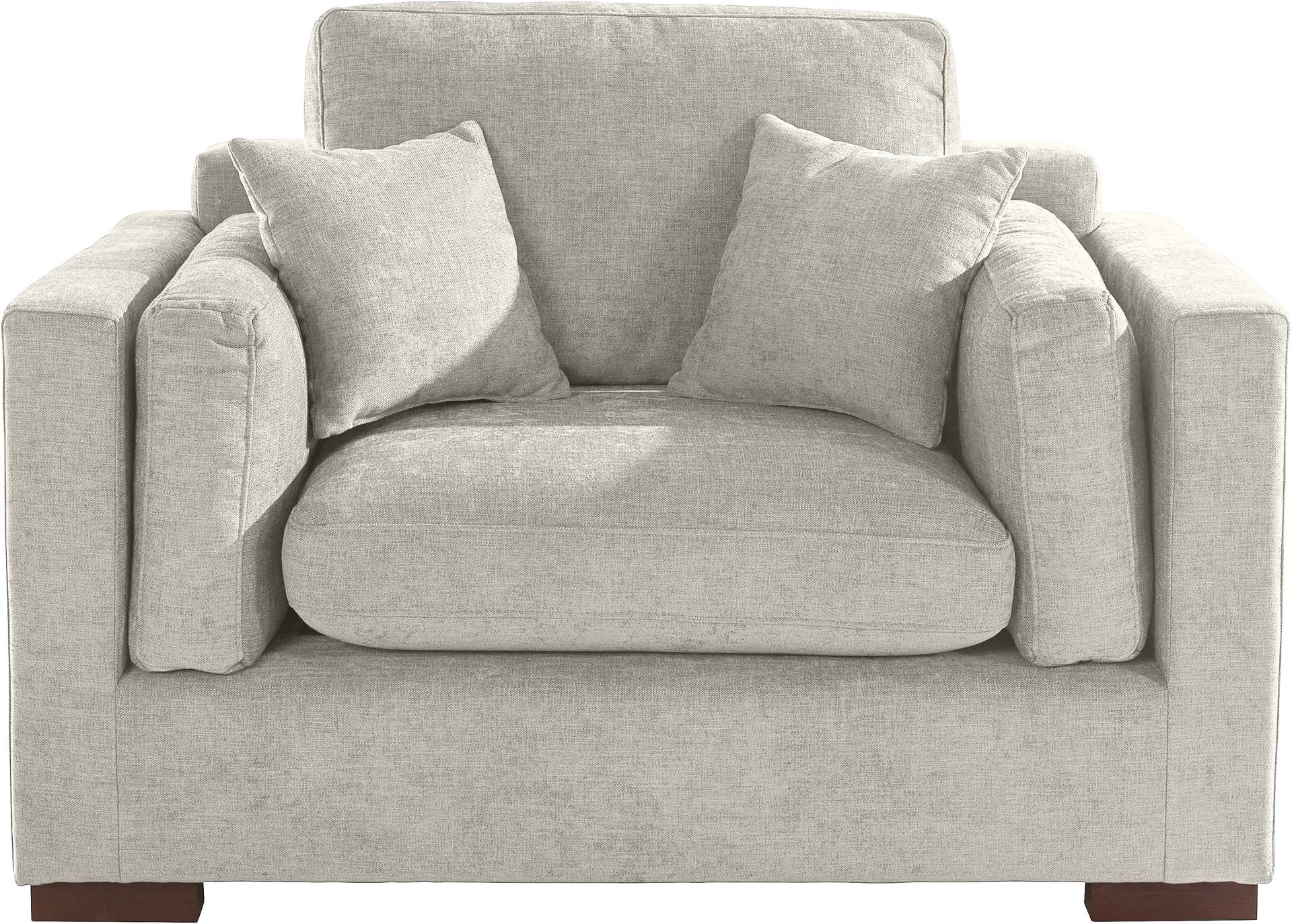 Home affaire Loveseat »Fresh Pond Sessel«, weicher Sitzkomfort, incl. Zierkissen, B/T/H: 140/96/95 cm von home affaire