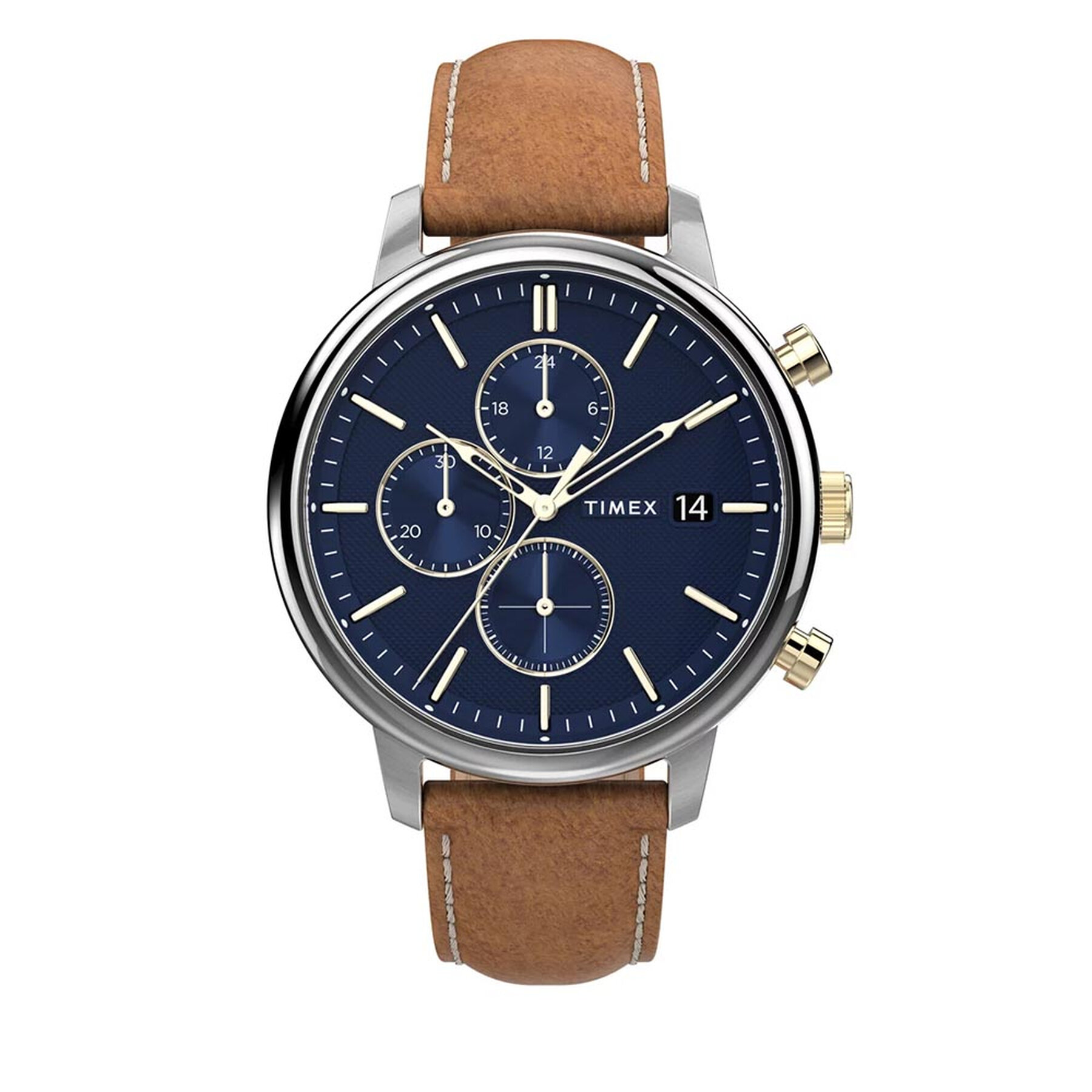 Uhr Timex Chicago Chronograph 45mm TW2U39000 Braun von Timex