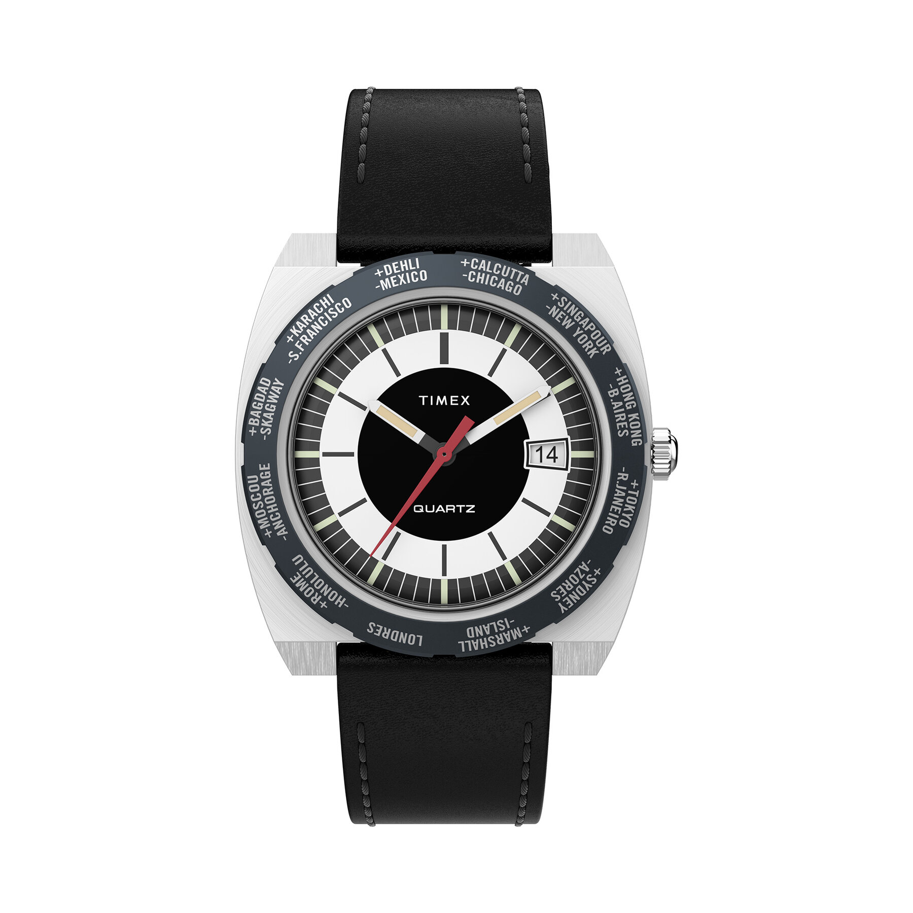 Uhr Timex World Time 1972 Reissue TW2V69500 Schwarz von Timex