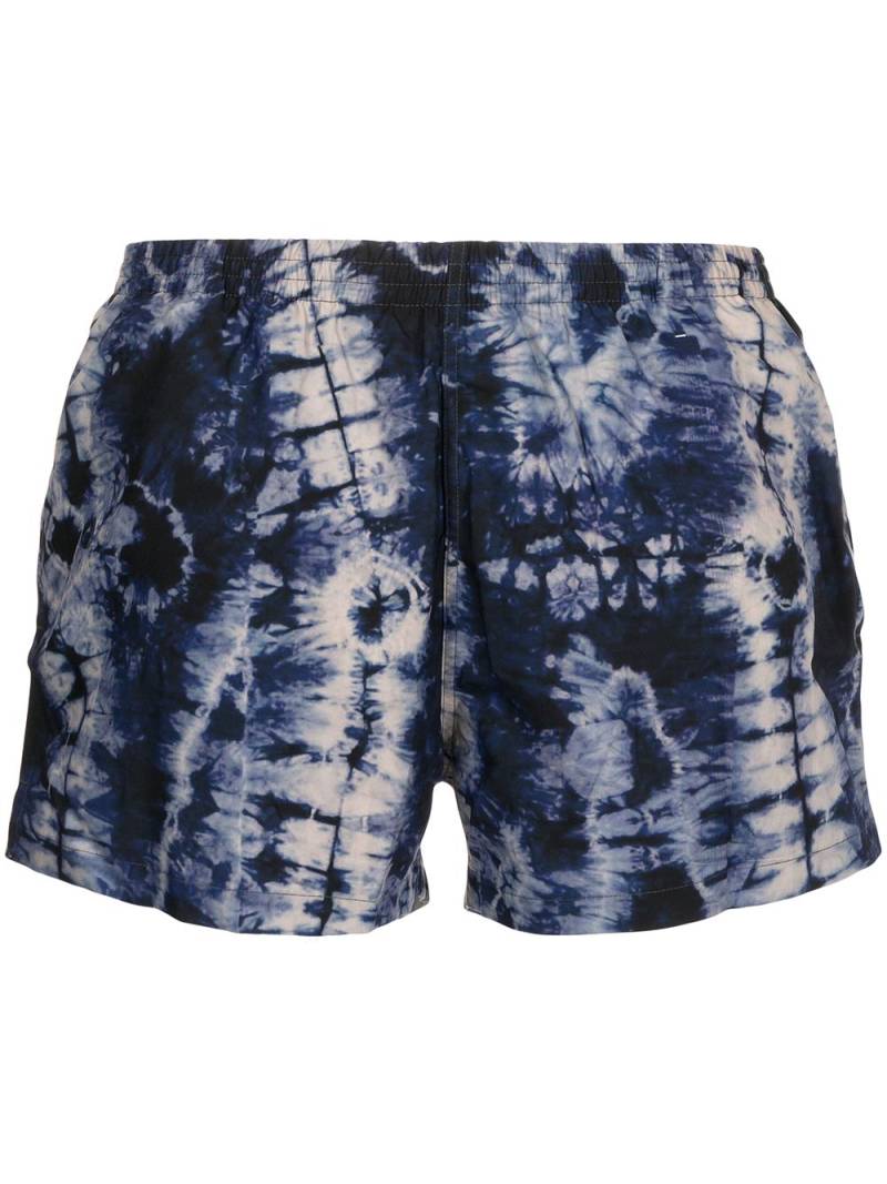 Timo Trunks chevron tie-dye swimming shorts - Blue von Timo Trunks