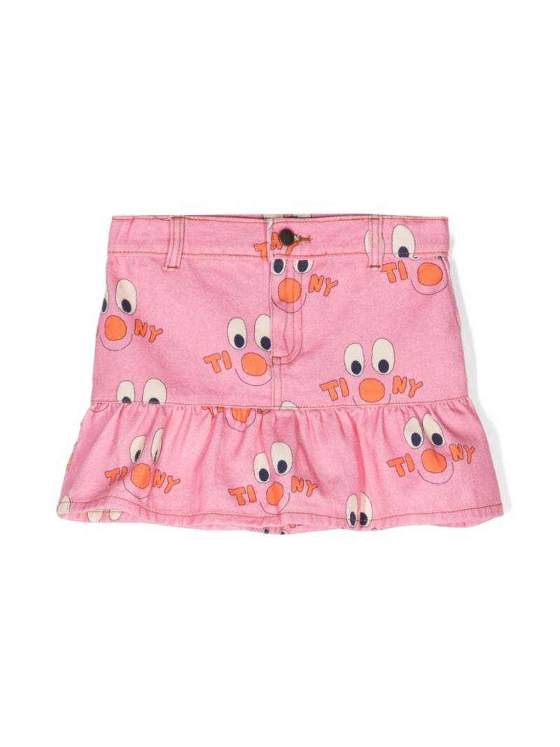 Tiny Cottons Clowns denim miniskirt - Pink von Tiny Cottons