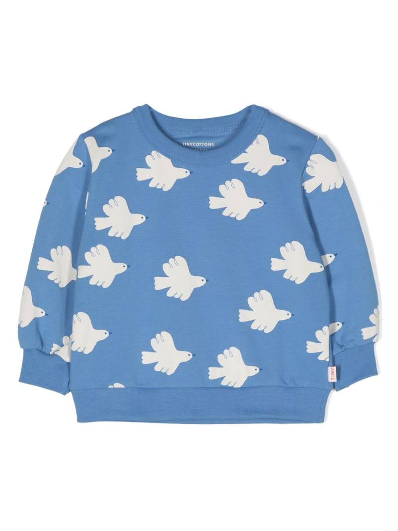 Tiny Cottons Doves-print sweatshirt - Blue von Tiny Cottons