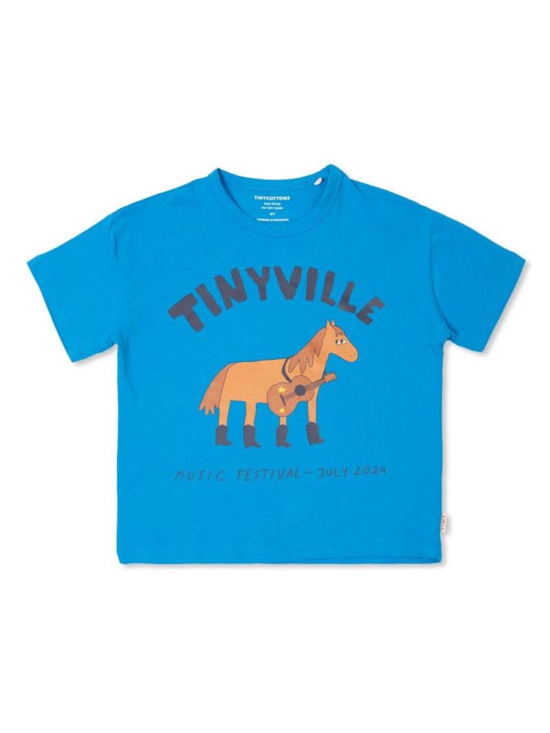 Tiny Cottons Festival cotton T-shirt - Blue von Tiny Cottons