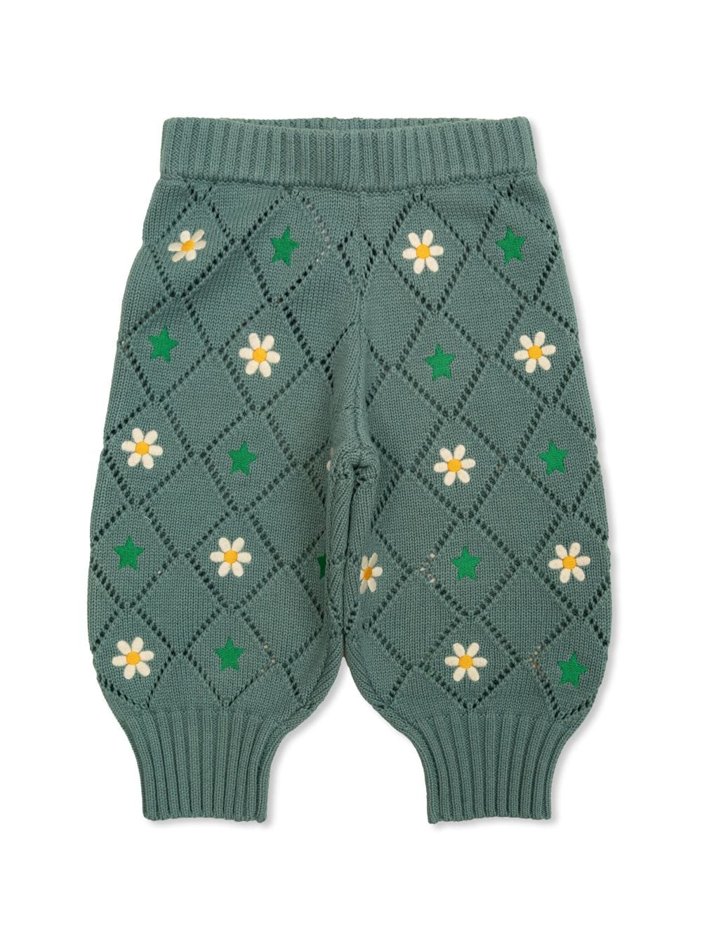 Tiny Cottons Stars and Flowers trousers - Green von Tiny Cottons