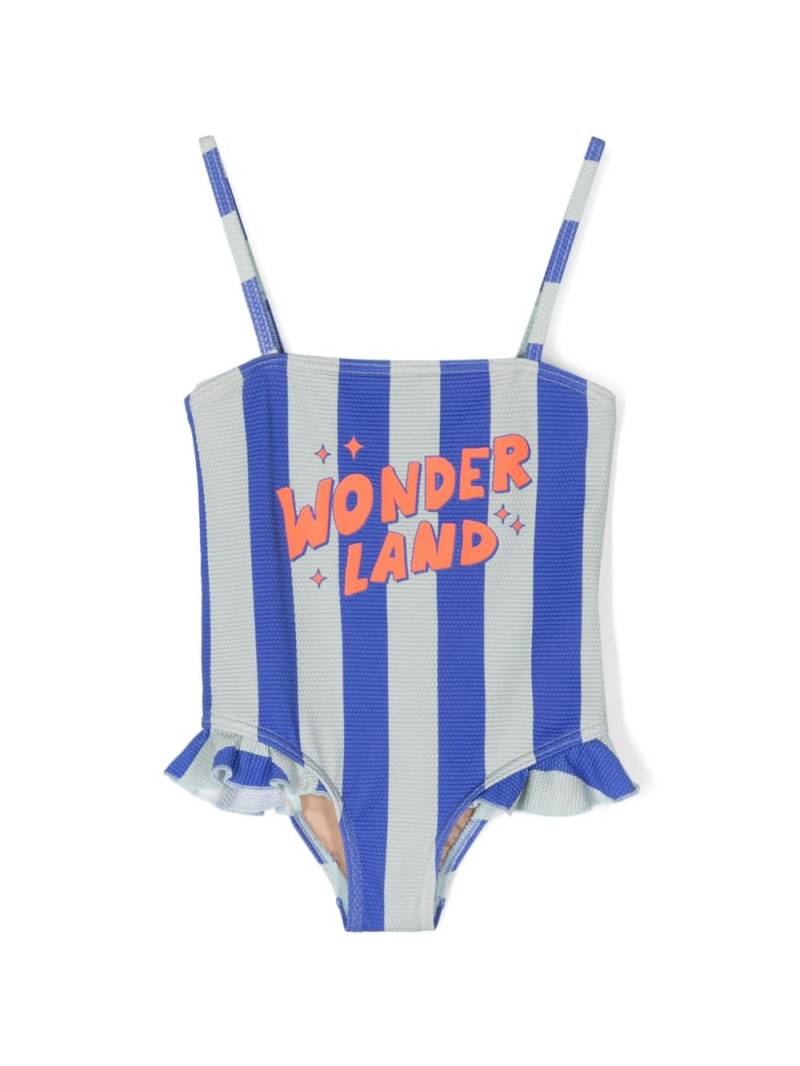 Tiny Cottons Wonderland striped swimsuit - Blue von Tiny Cottons