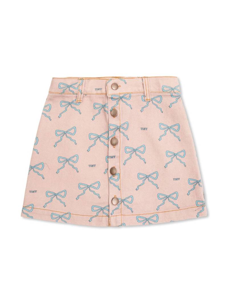 Tiny Cottons bow-detail mini skirt - Neutrals von Tiny Cottons