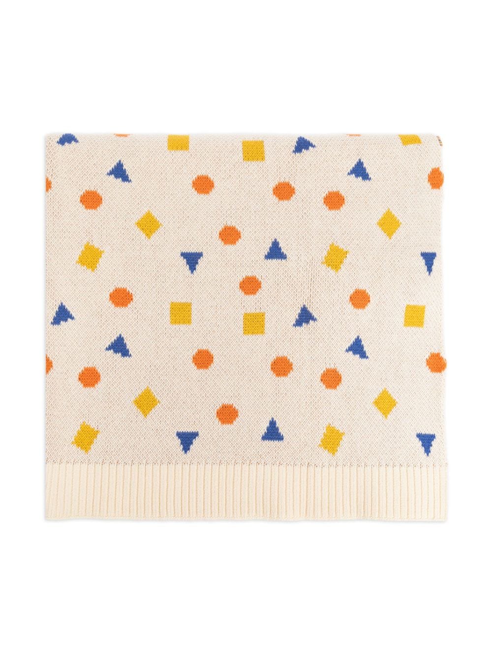 Tiny Cottons geometric-intarsia blanket - Neutrals von Tiny Cottons