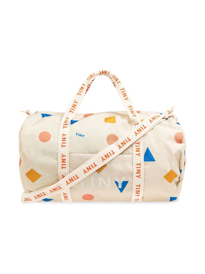 Tiny Cottons graphic-logo-print duffle bag - Neutrals von Tiny Cottons