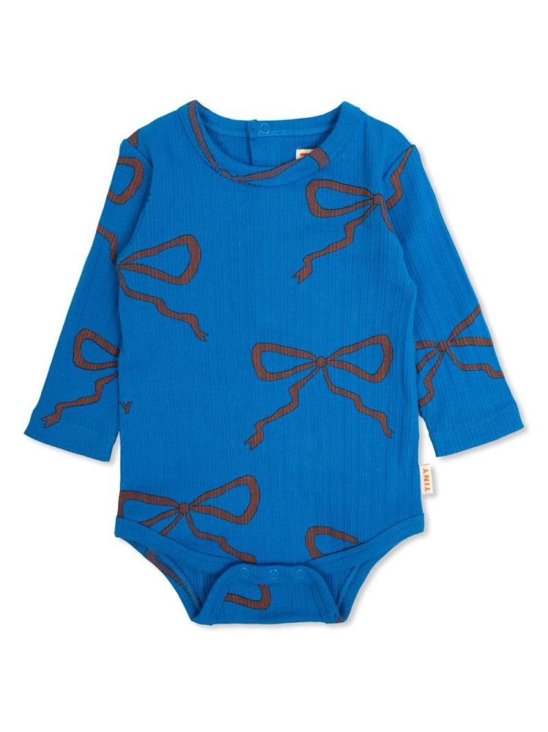 Tiny Cottons graphic-print ribbed bodysuit - Blue von Tiny Cottons