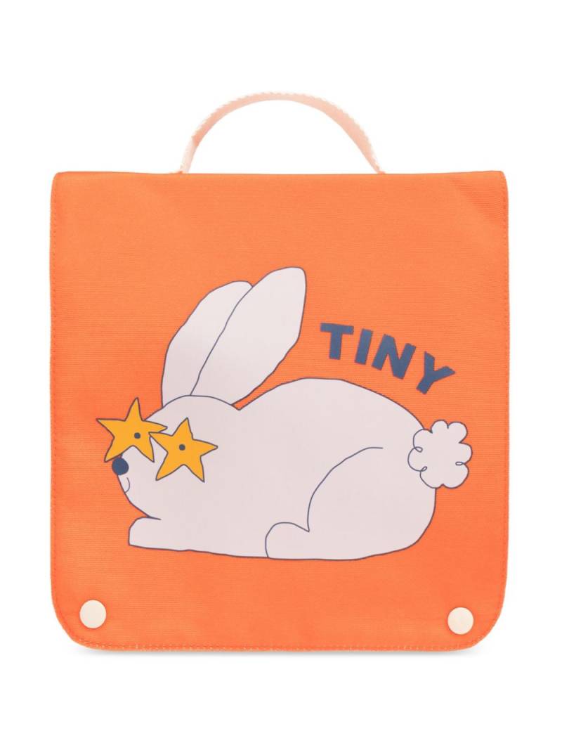 Tiny Cottons rabbit-logo-print backpack - Orange von Tiny Cottons