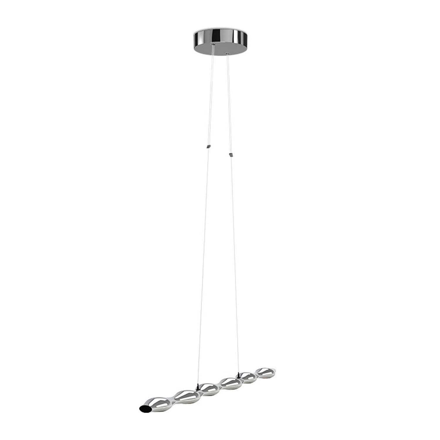 Move Along 6 LED Pendelleuchte, Farbe chrome von Grau