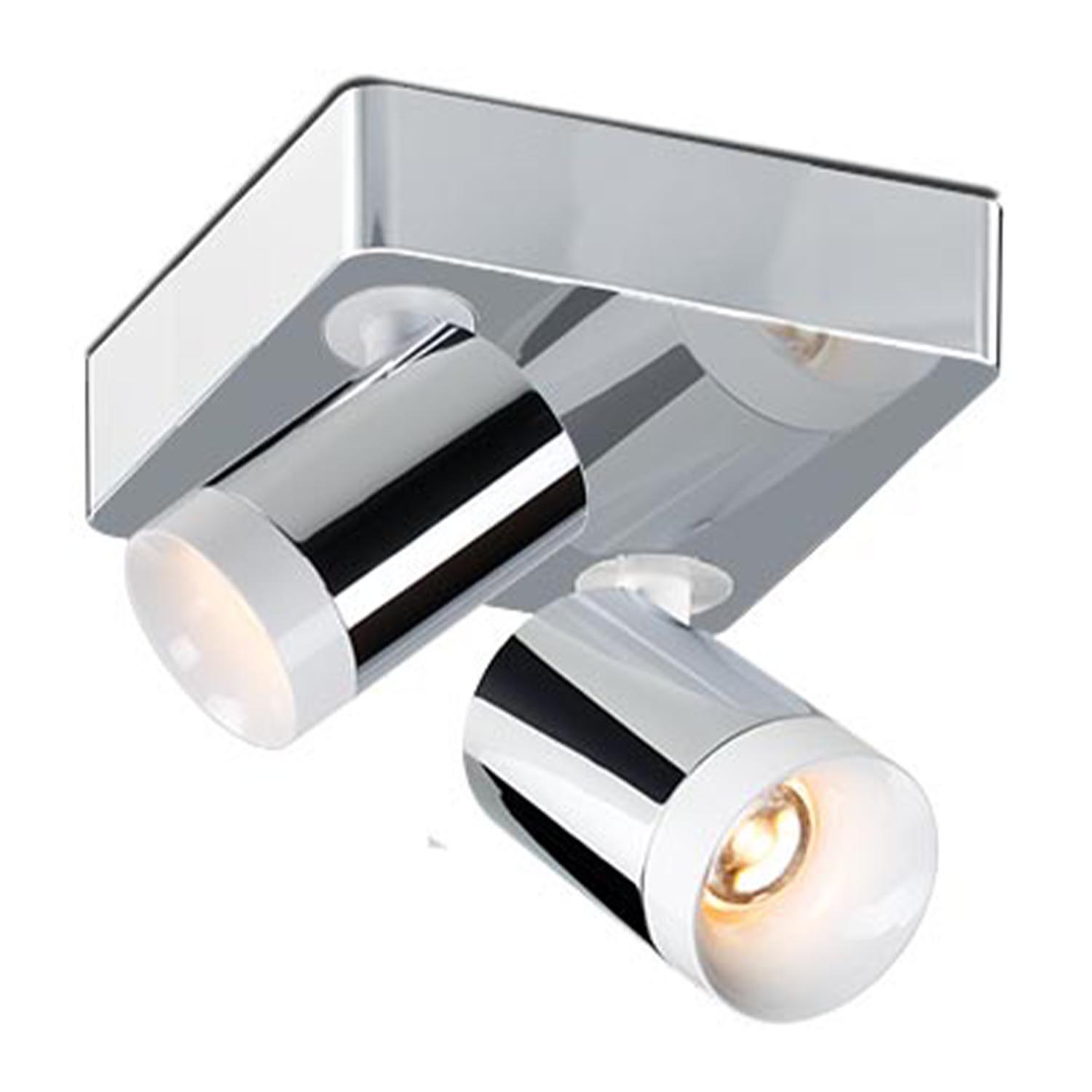 Set Duo LED Strahler, Farbe alu polished/white von Grau