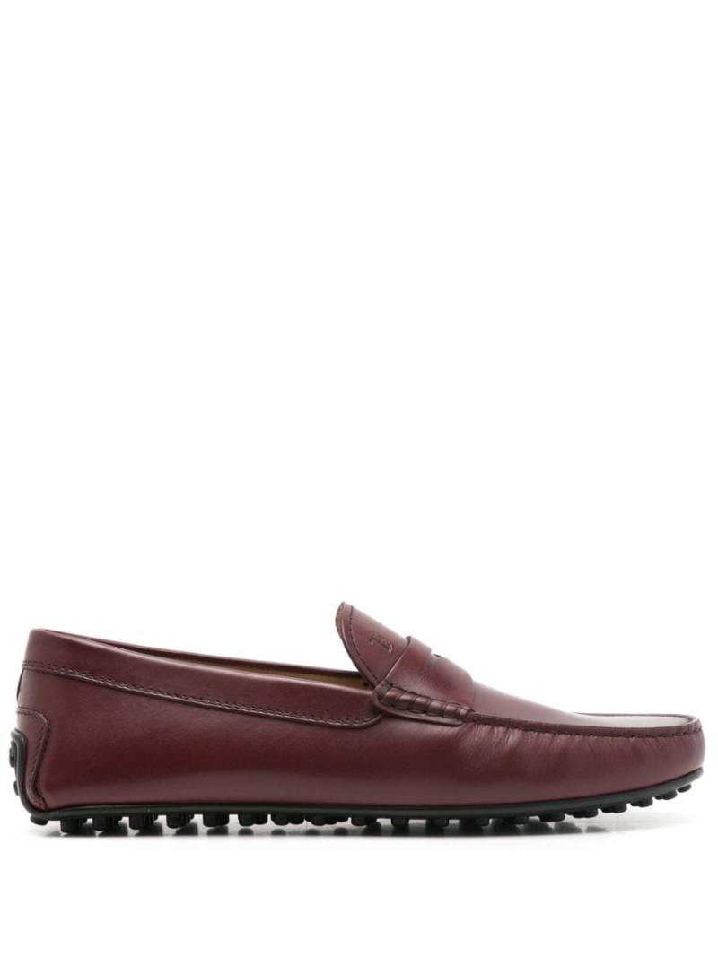 Tod's City Gommino 42C leather loafers - Red von Tod's