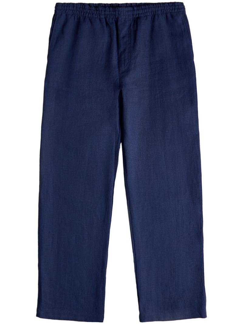 Tod's Coulisse linen trousers - Blue von Tod's