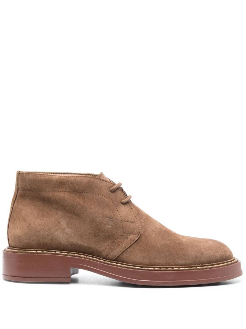 Tod's Desert suede lace-up boots - Brown von Tod's