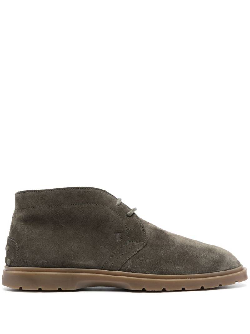 Tod's Desert suede lace-up boots - Green von Tod's