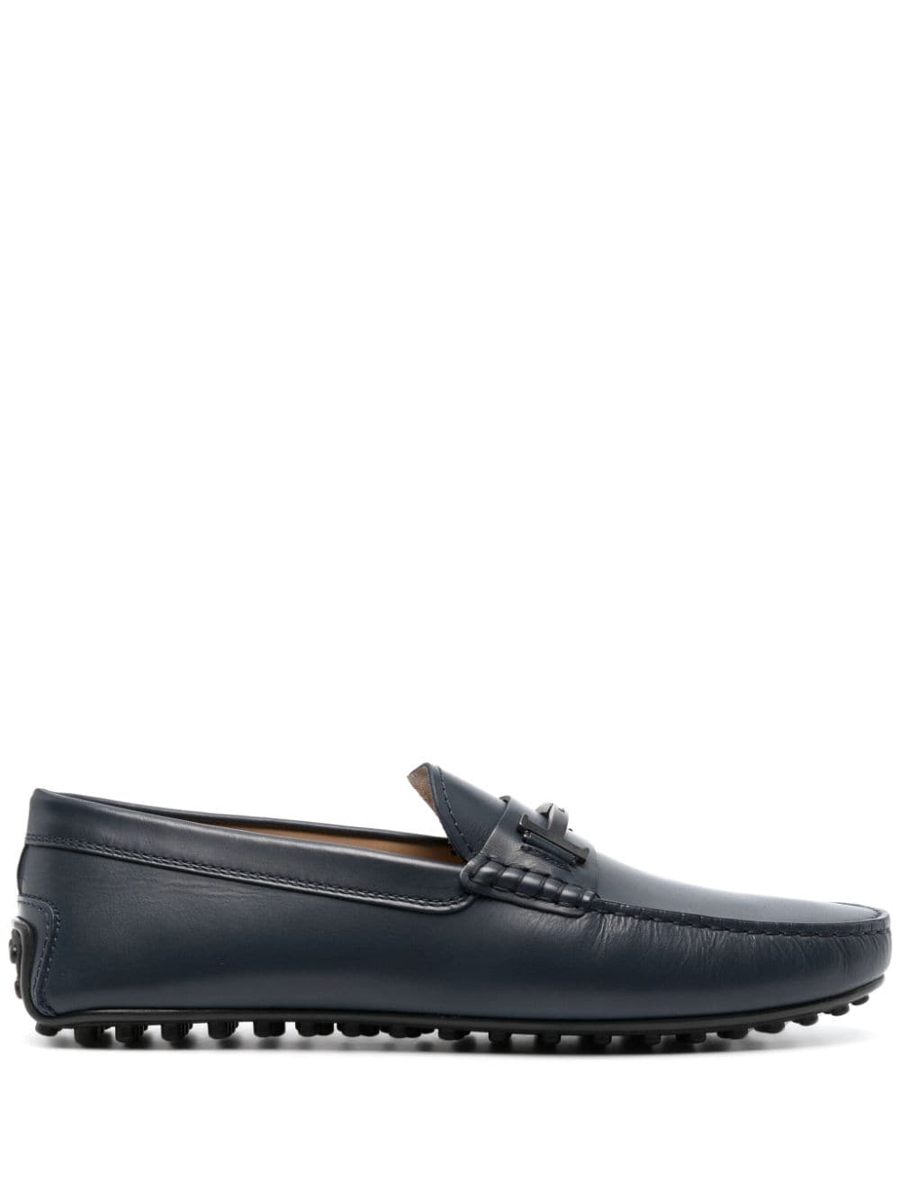 Tod's Double T Gommino leather loafers - Blue von Tod's